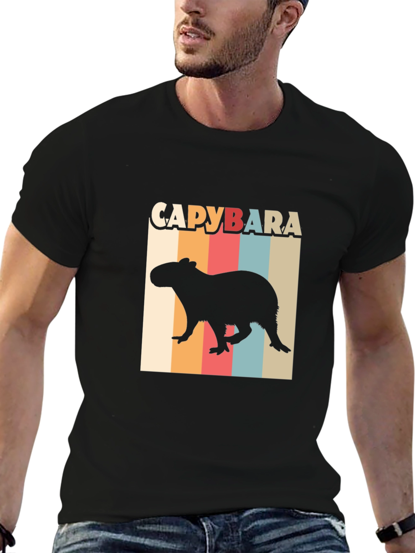 Capybara Retro Style T-Shirt