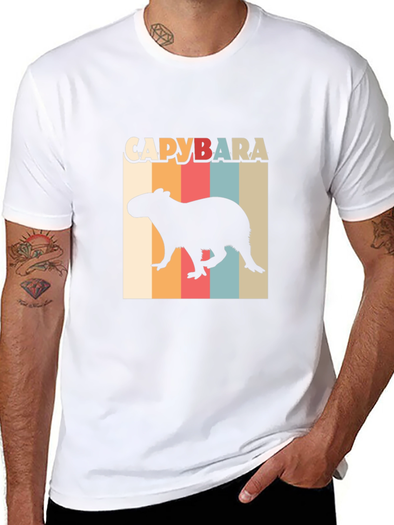 Capybara Retro Style T-Shirt