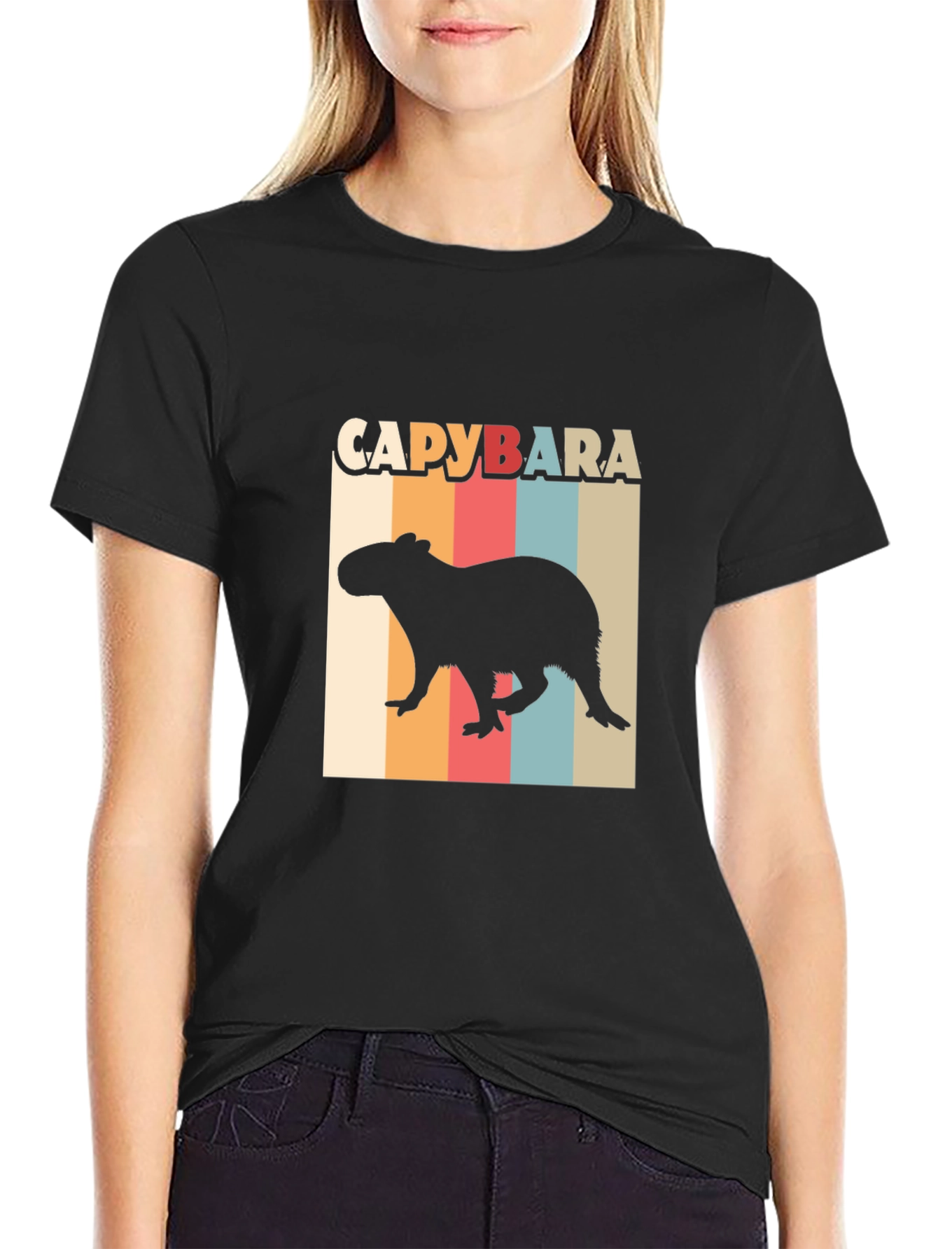 Capybara Retro Style T-Shirt