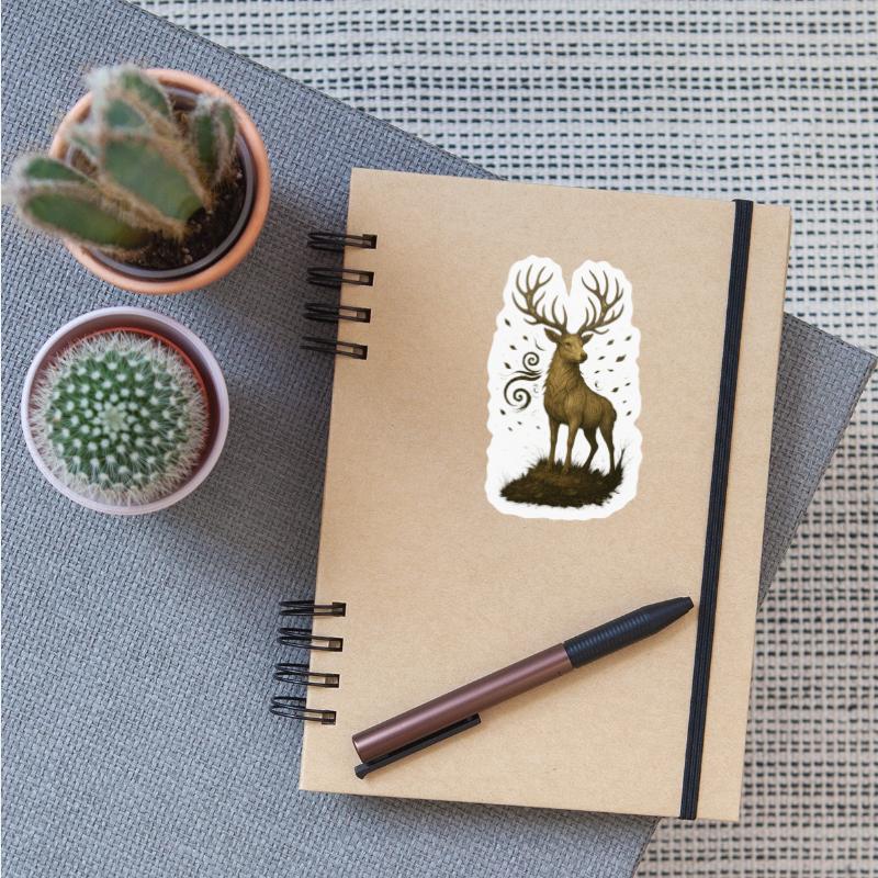 Sacred Forest Stag – Spiral-Horned Nature King