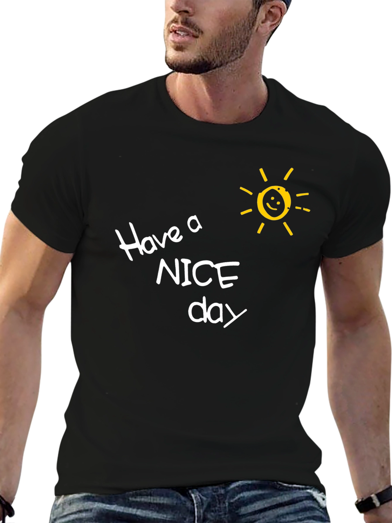 Have A Nice Day T-Shirt - Smiley Sun Design