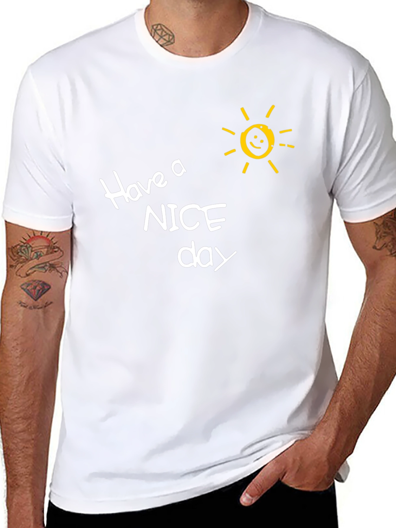 Have A Nice Day T-Shirt - Smiley Sun Design