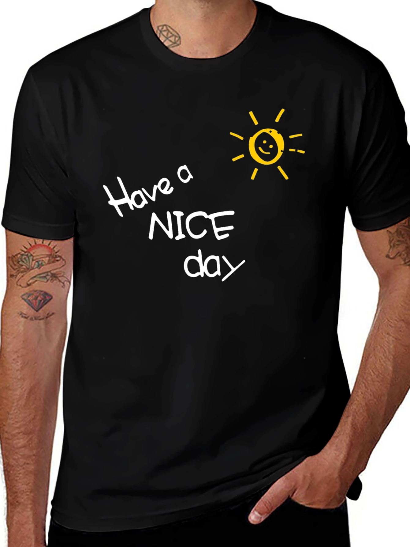 Have A Nice Day T-Shirt - Smiley Sun Design