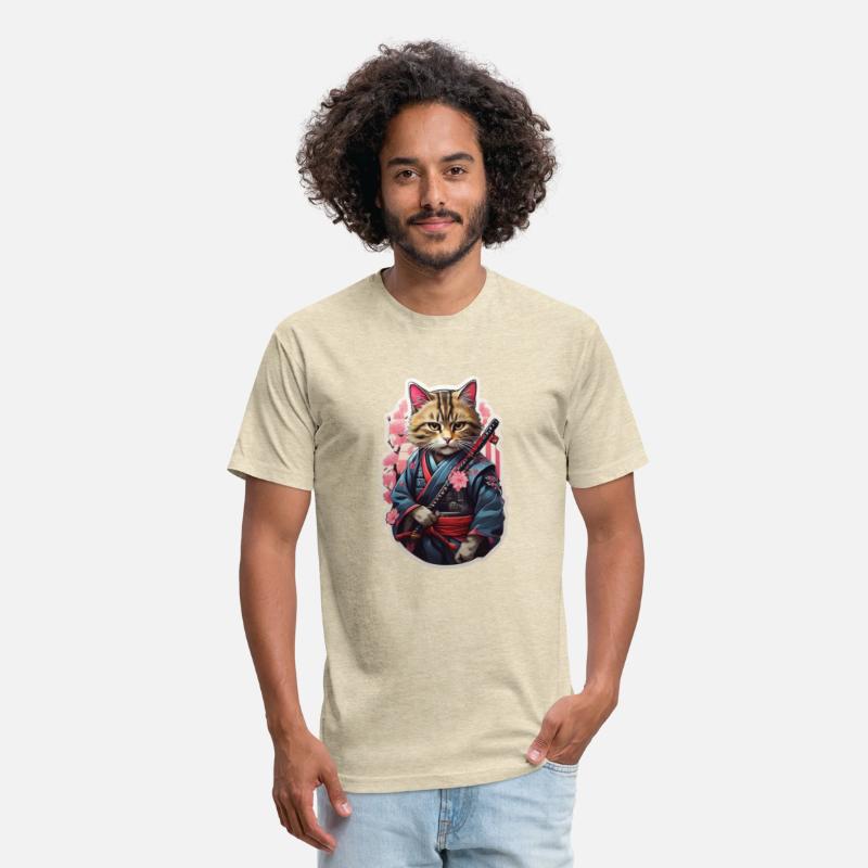 Samurai cat holding katana