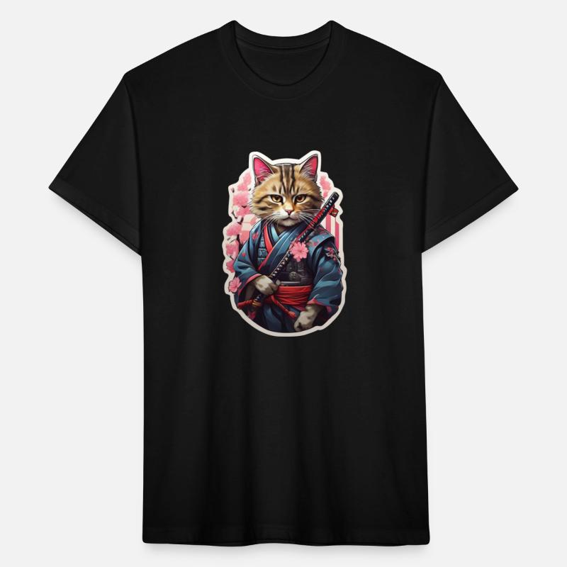 Samurai cat holding katana