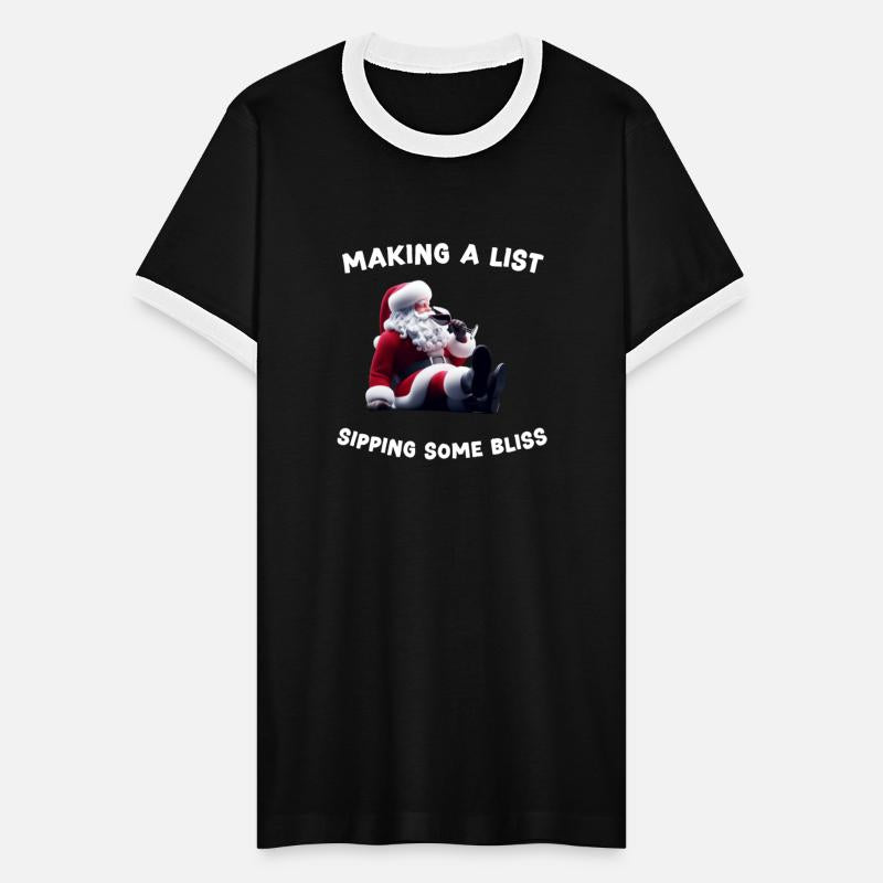 Santa Claus drinking red wine