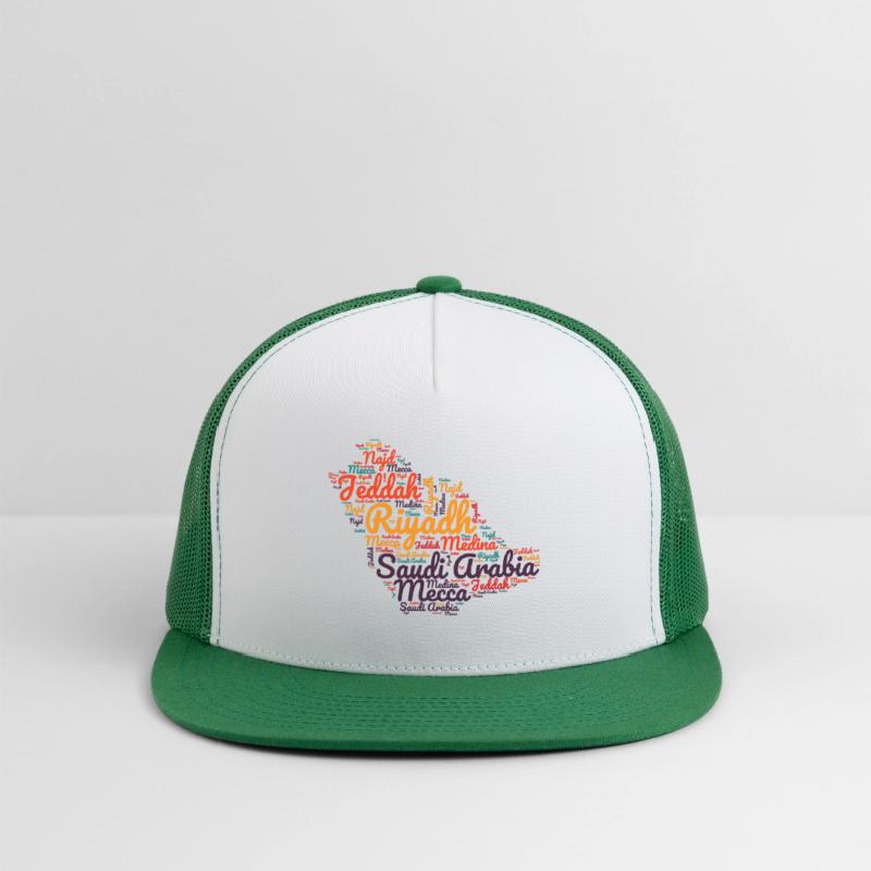 Saudi Word Map : Cities and Regions Typography