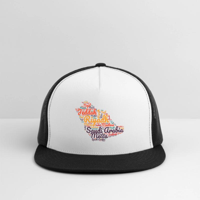 Saudi Word Map : Cities and Regions Typography