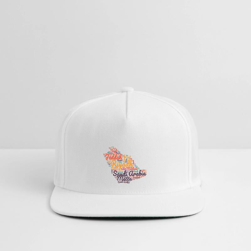 Saudi Word Map : Cities and Regions Typography