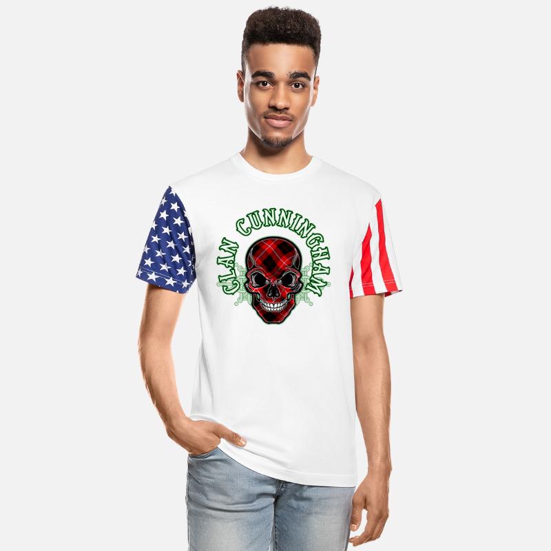 Scottish Clan Cunningham Tartan Celtic Skull