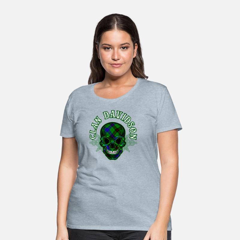 Scottish Clan Davidson Tartan Celtic Skull