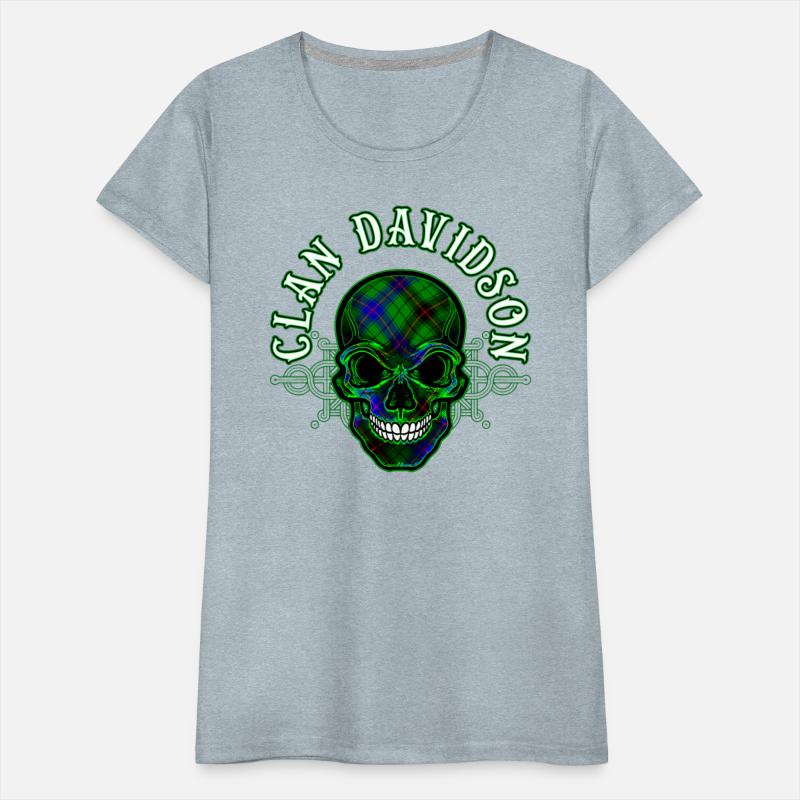 Scottish Clan Davidson Tartan Celtic Skull