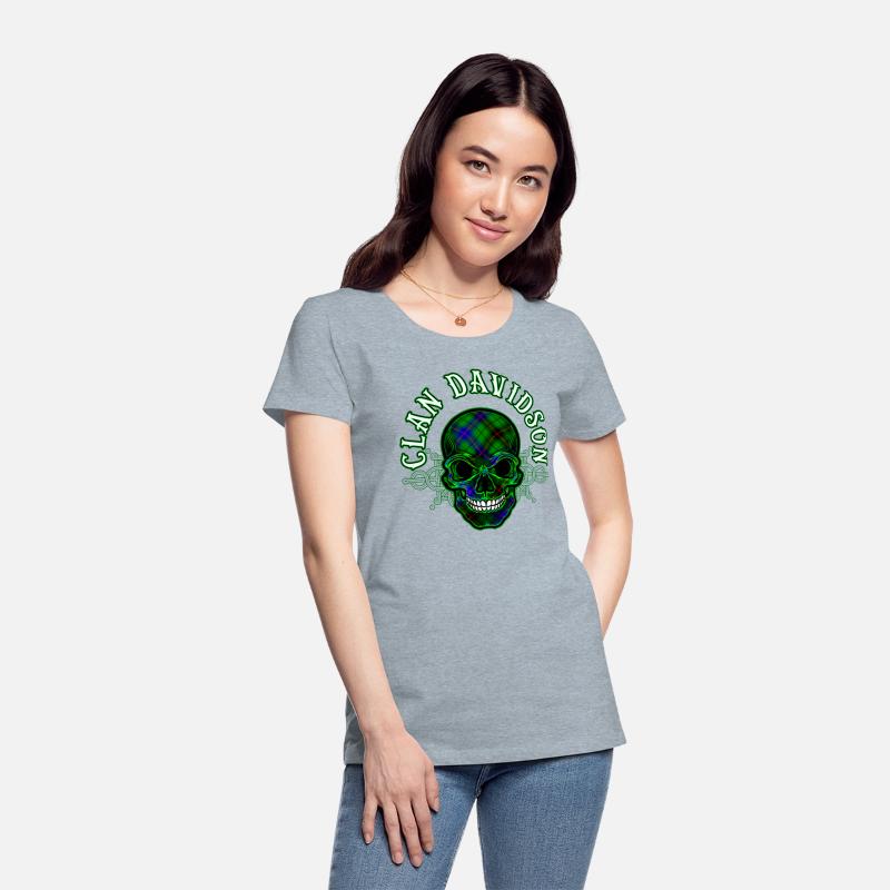 Scottish Clan Davidson Tartan Celtic Skull