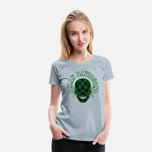 Scottish Clan Davidson Tartan Celtic Skull