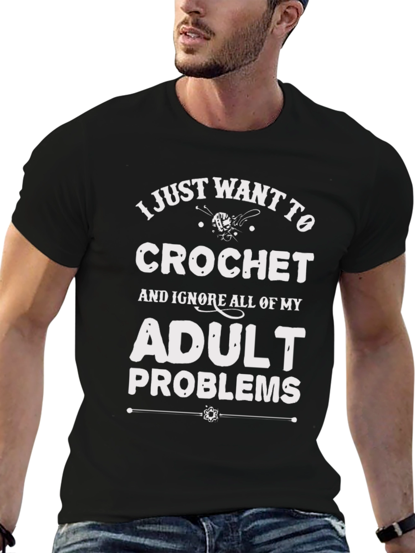 Funny Crochet T-Shirt: Ignore Adult Problems