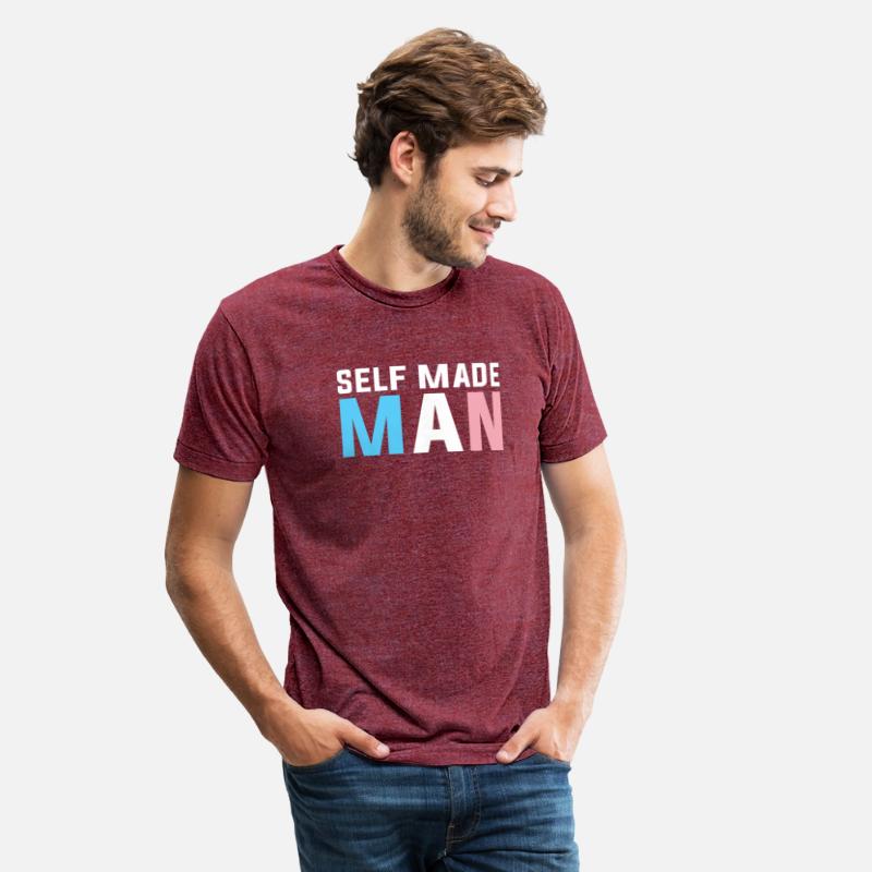 Self Made Man Transman LGBT Trans Pride Flag Shirt