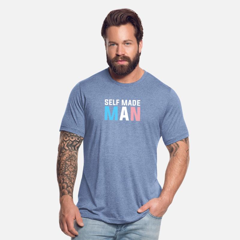 Self Made Man Transman LGBT Trans Pride Flag Shirt