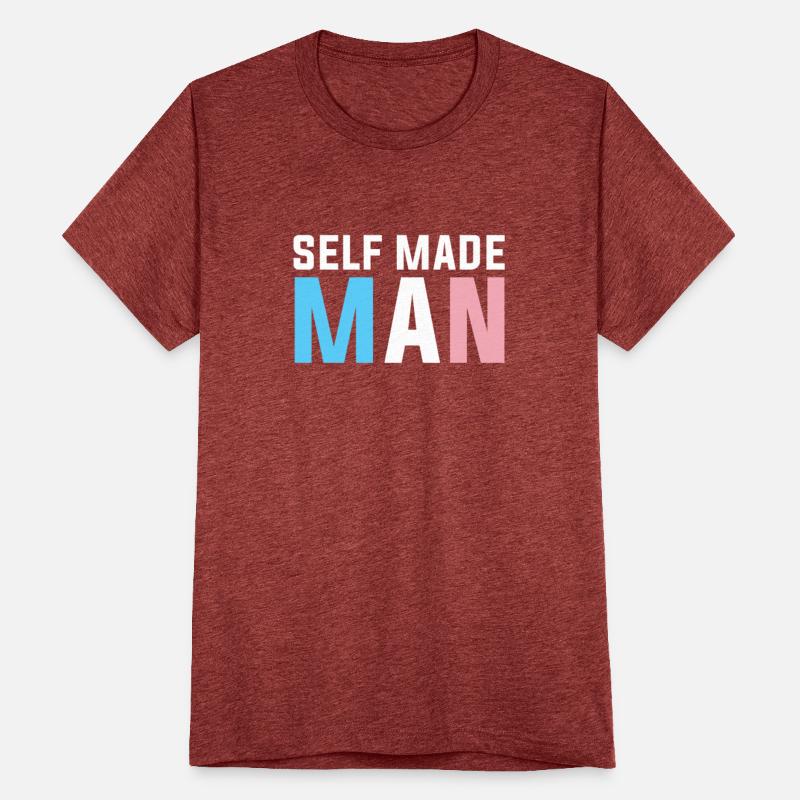 Self Made Man Transman LGBT Trans Pride Flag Shirt