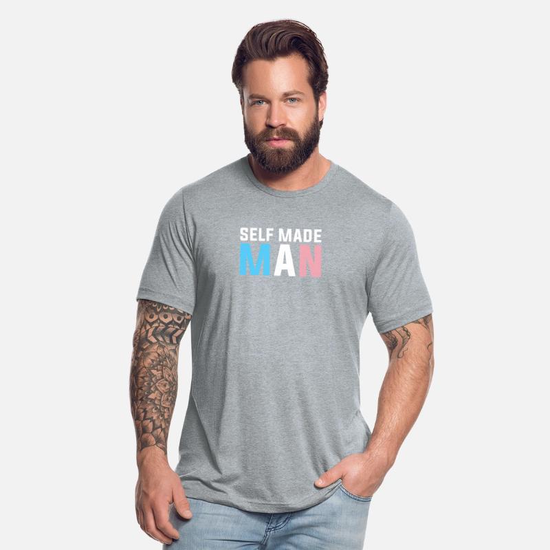 Self Made Man Transman LGBT Trans Pride Flag Shirt
