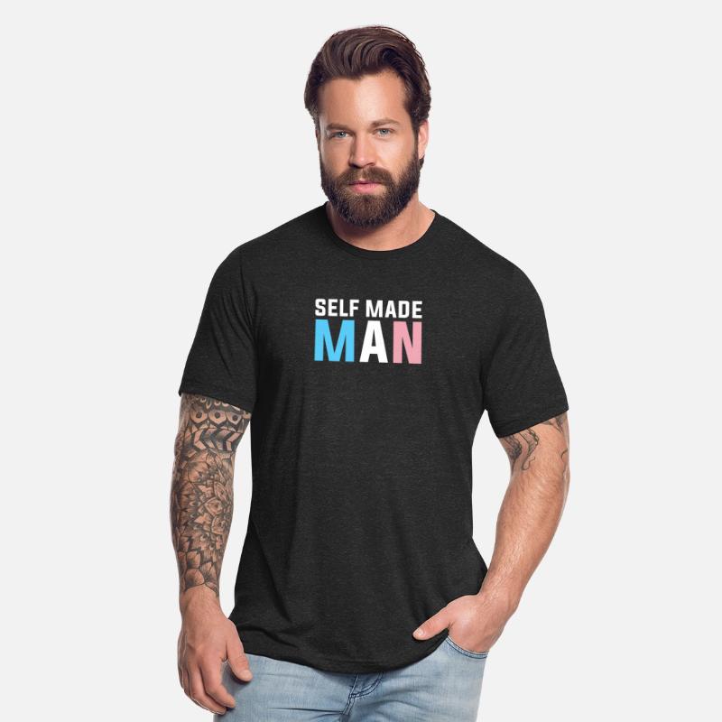 Self Made Man Transman LGBT Trans Pride Flag Shirt