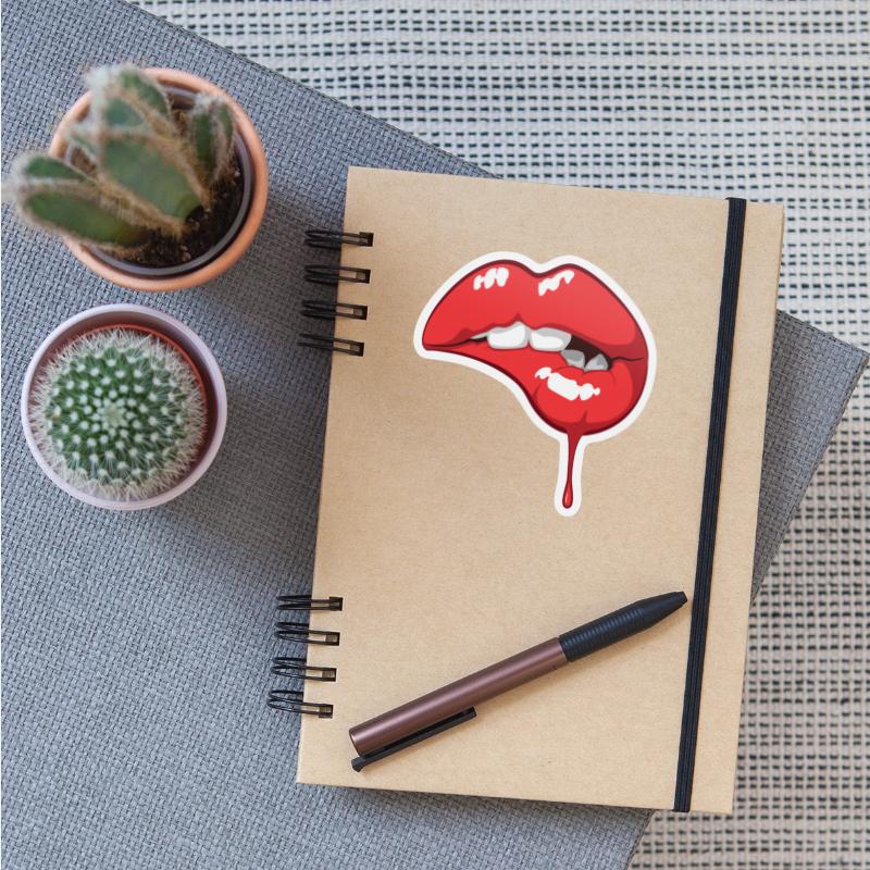 sexy lips with melted ink