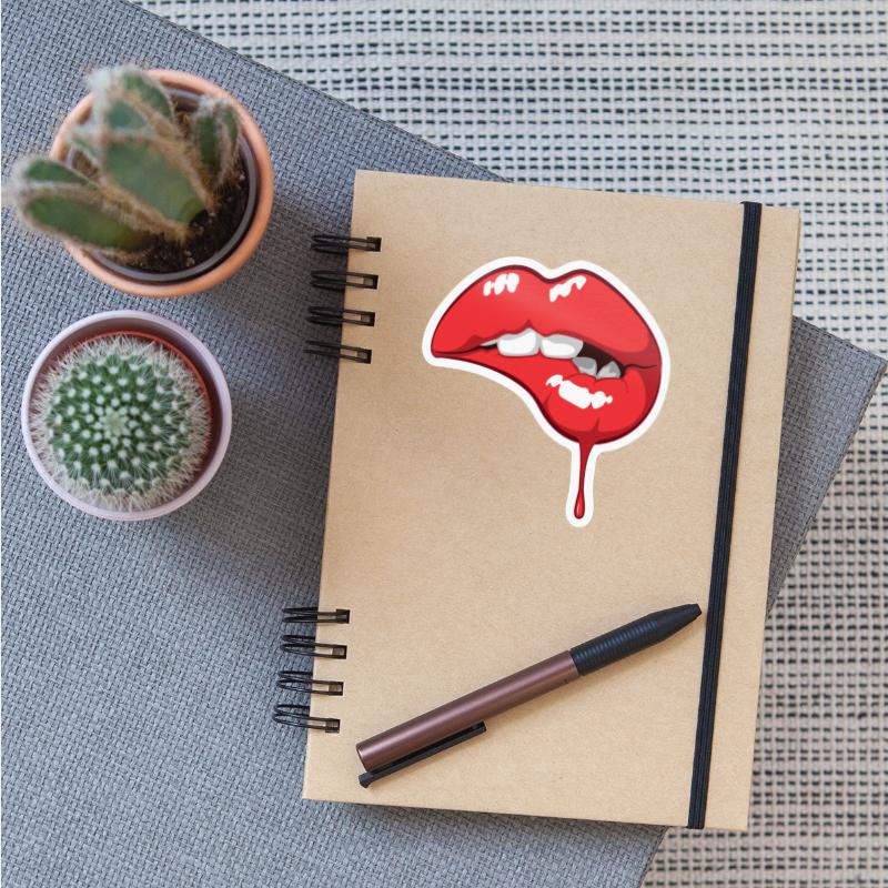 sexy lips with melted ink