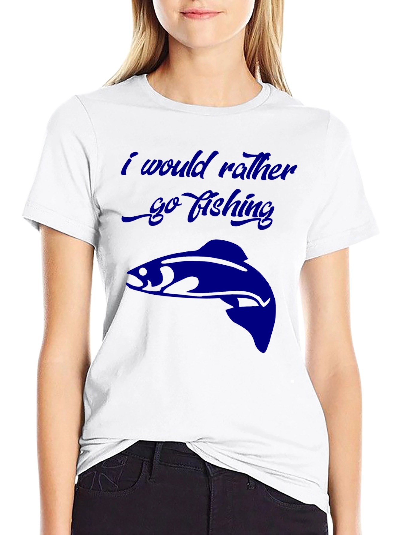 Fishing Graphic Tee - I Would Rather Go Fishing