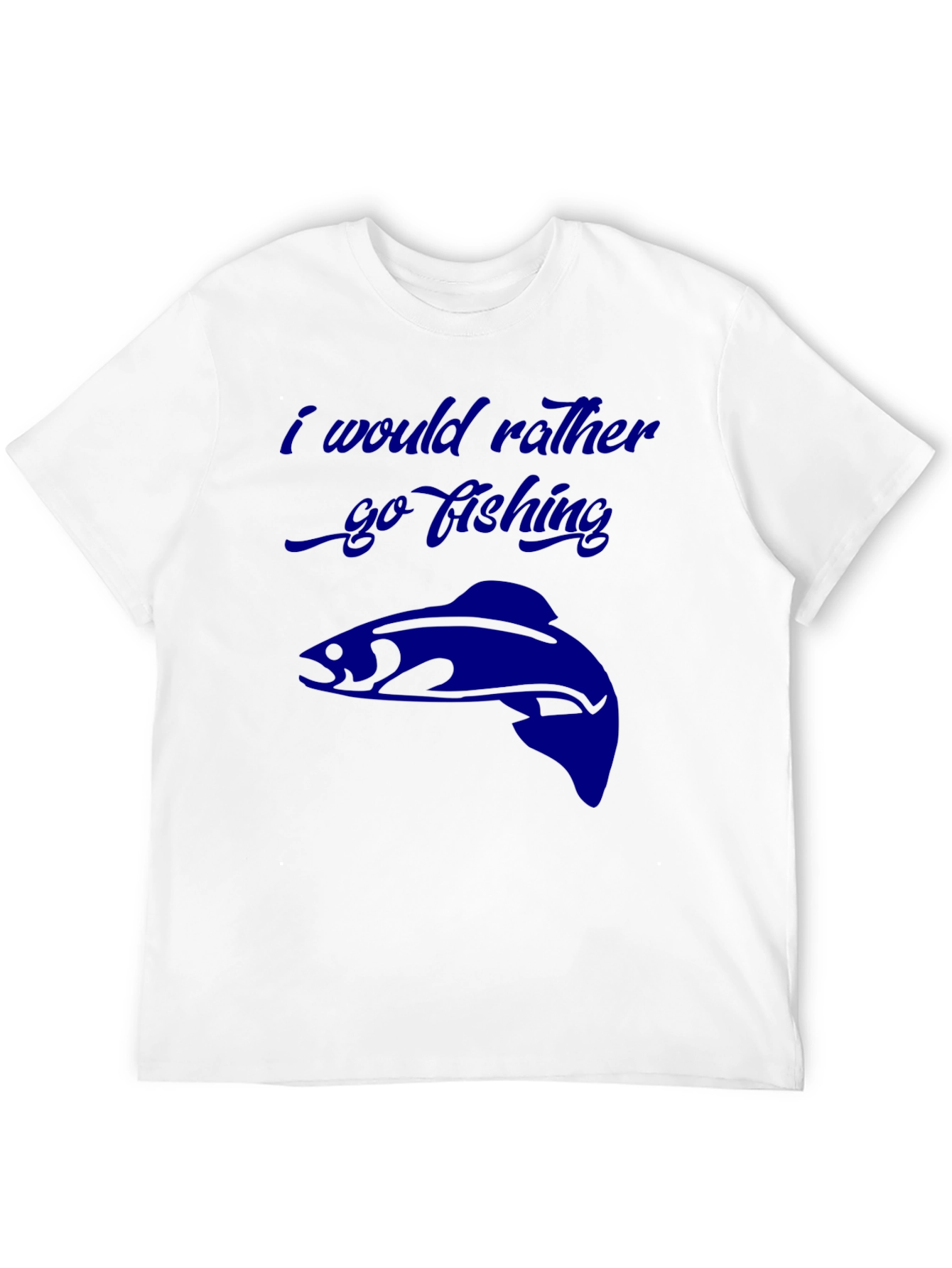 Fishing Graphic Tee - I Would Rather Go Fishing