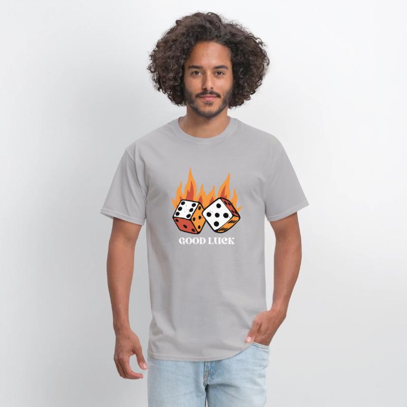 Simple Fiery Dice Illustration Quote