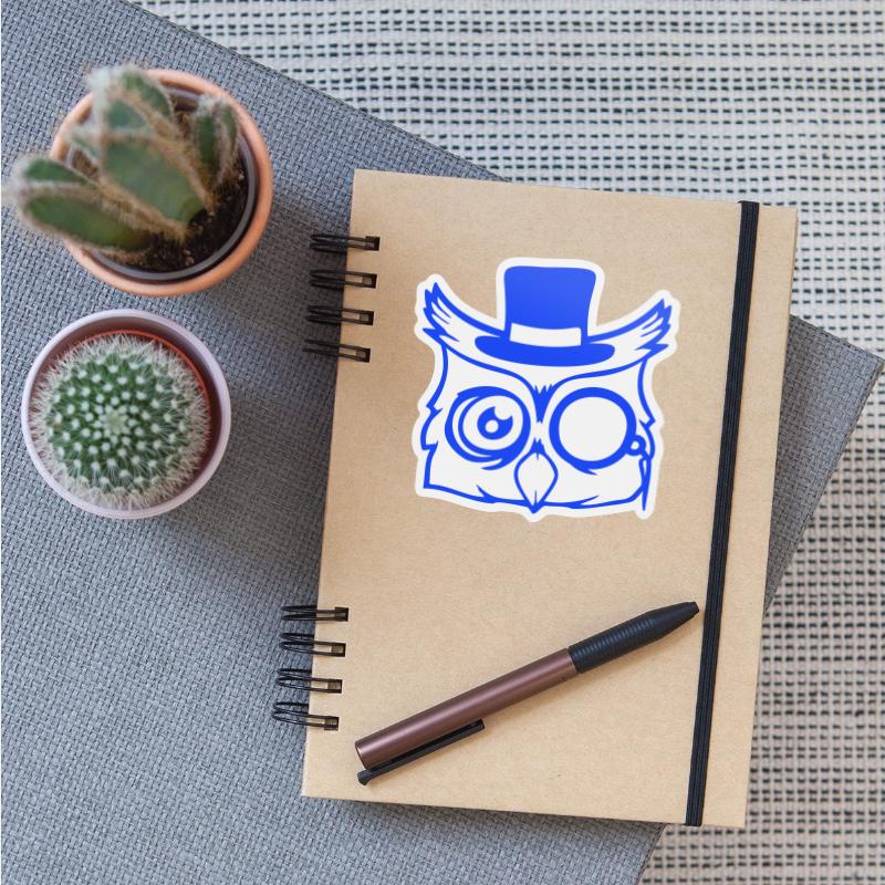 Sir owl top hat monocle glasses rich gentleman fun