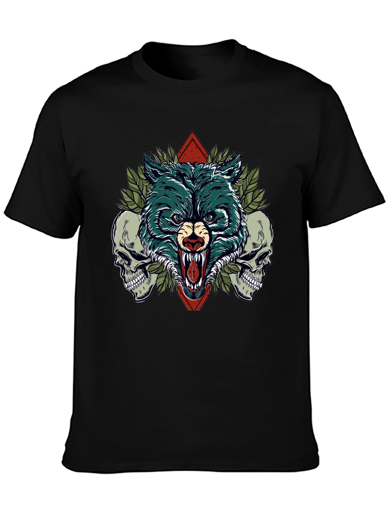 Wolf and Skulls Graphic Tee