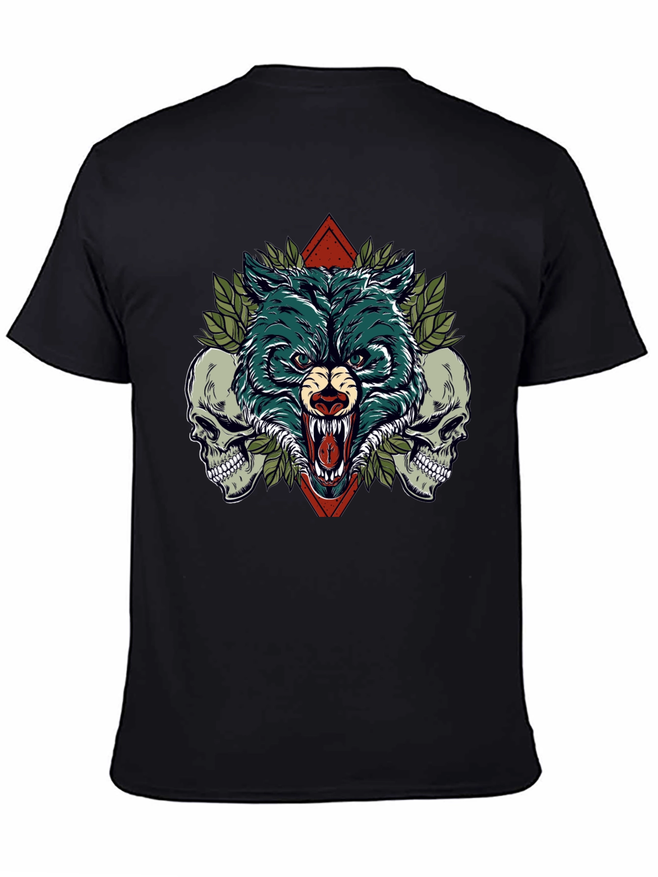 Wolf and Skulls Graphic Tee