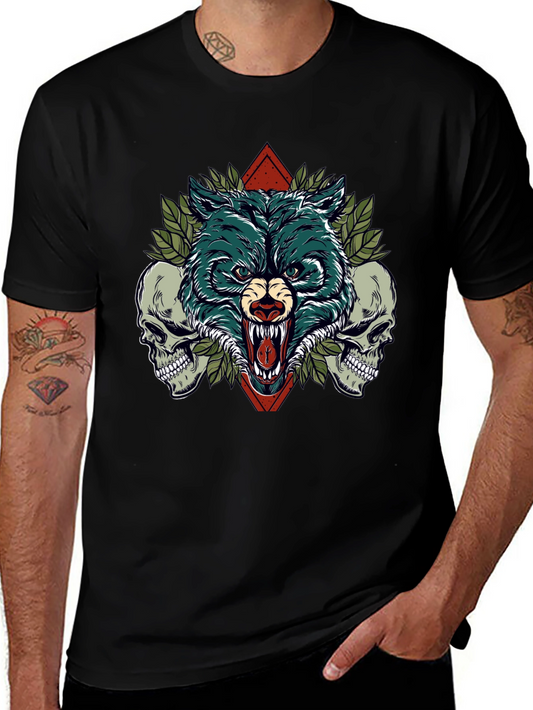 Wolf and Skulls Graphic Tee