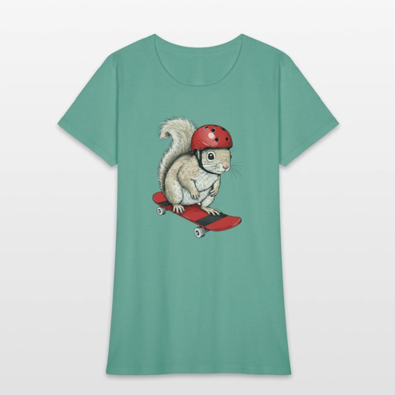 Skater Squirrel – Funny Animal on Skateboard with
