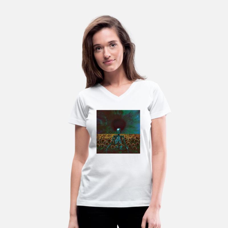 Skeleton And Sunflowers Harvest Eyes Retro Surreal