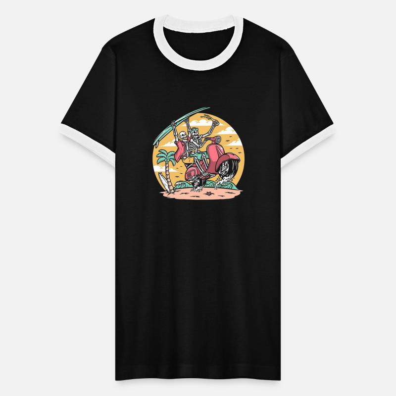 Skeleton Riding a Scooter