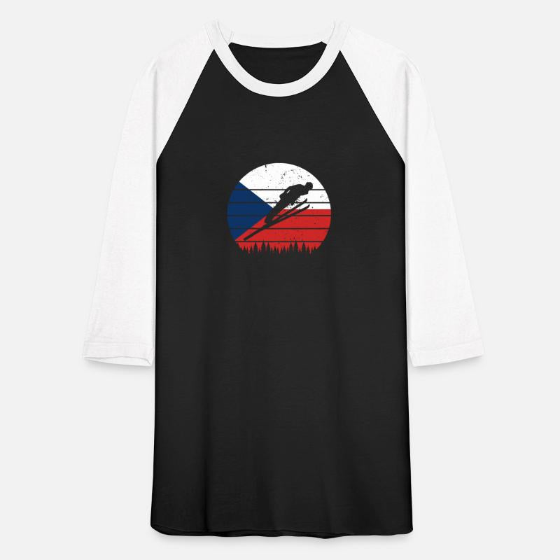 Ski Jumper Czech Republic Winter Sports Flag