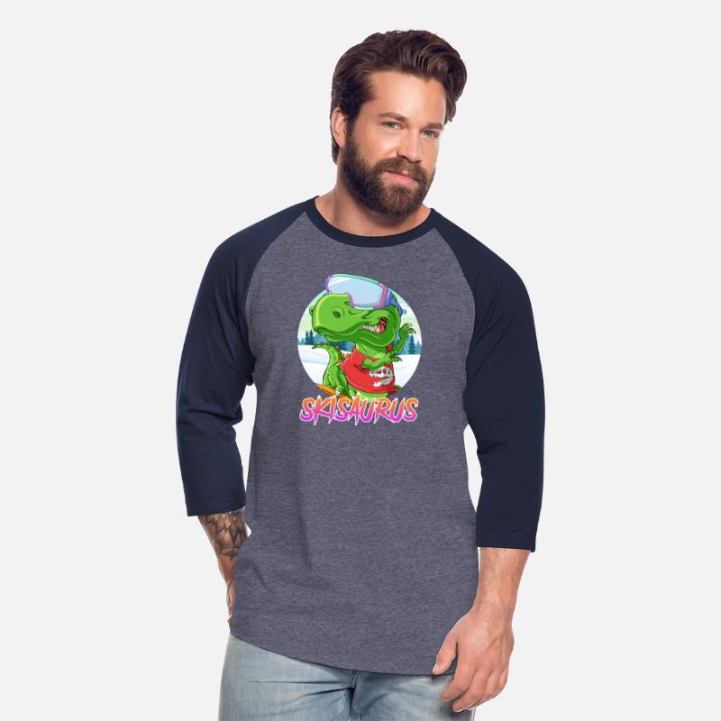 Skisaurus Dinosaur Skier Skiing Shirt Snow Fan