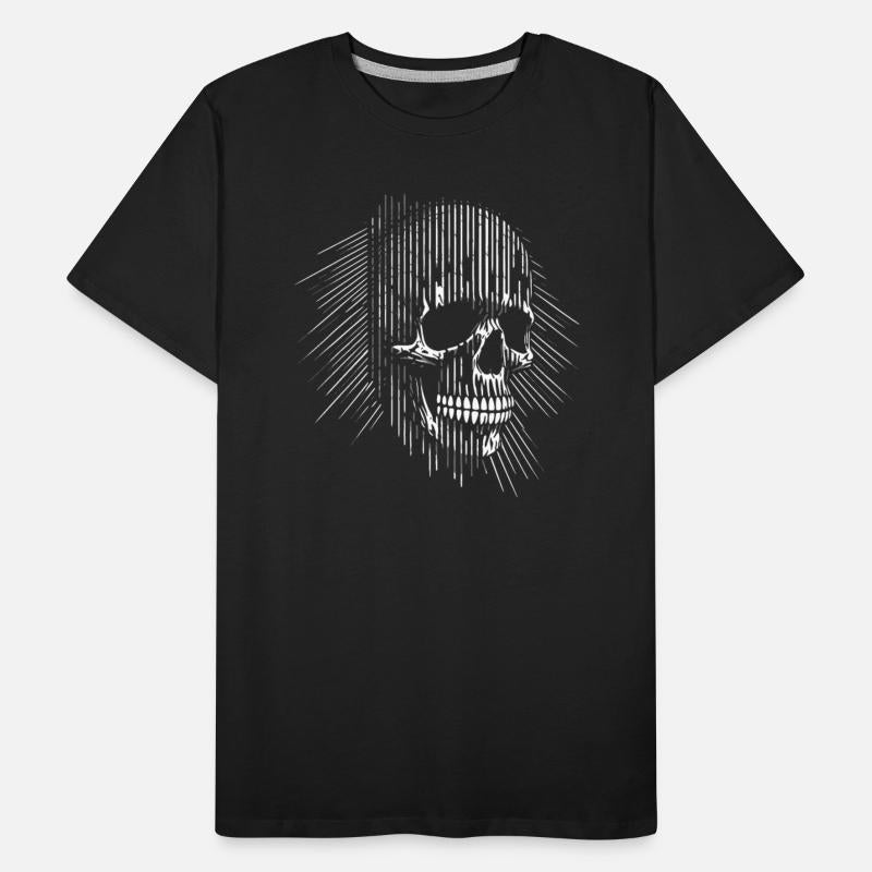Skull and lines