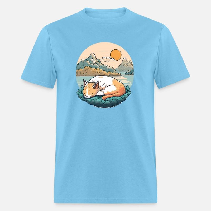 Sleeping Cat, Asian Art Style