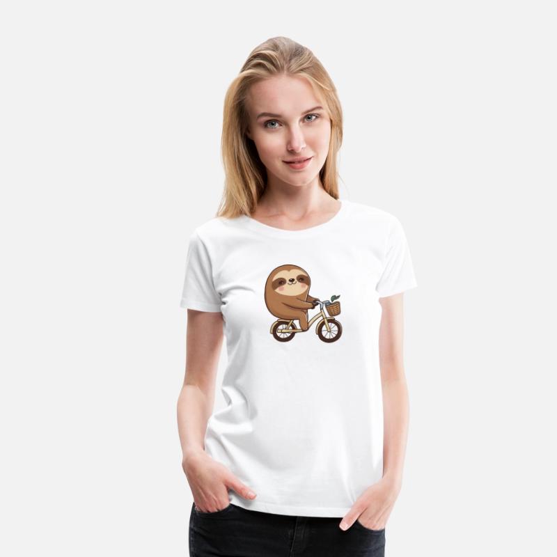 Sloth driving bicycle - funnylazy bike driver gift