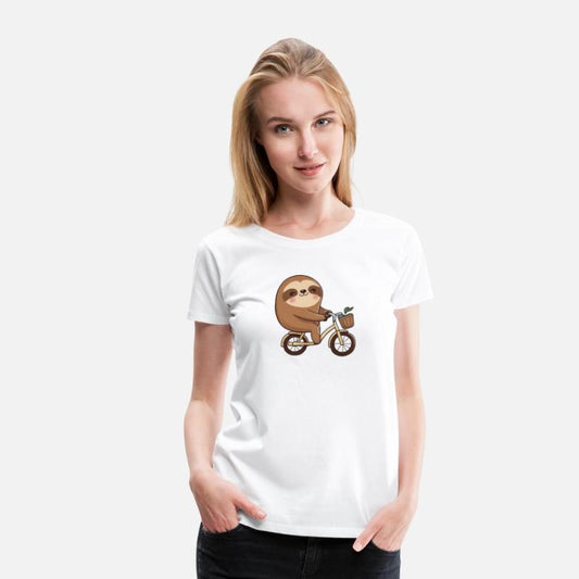 Sloth driving bicycle - funnylazy bike driver gift
