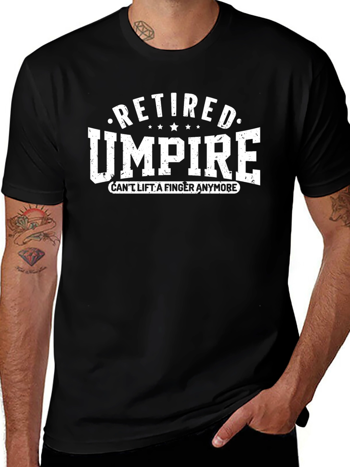 Retired Umpire T-Shirt - Cant Lift A Finger