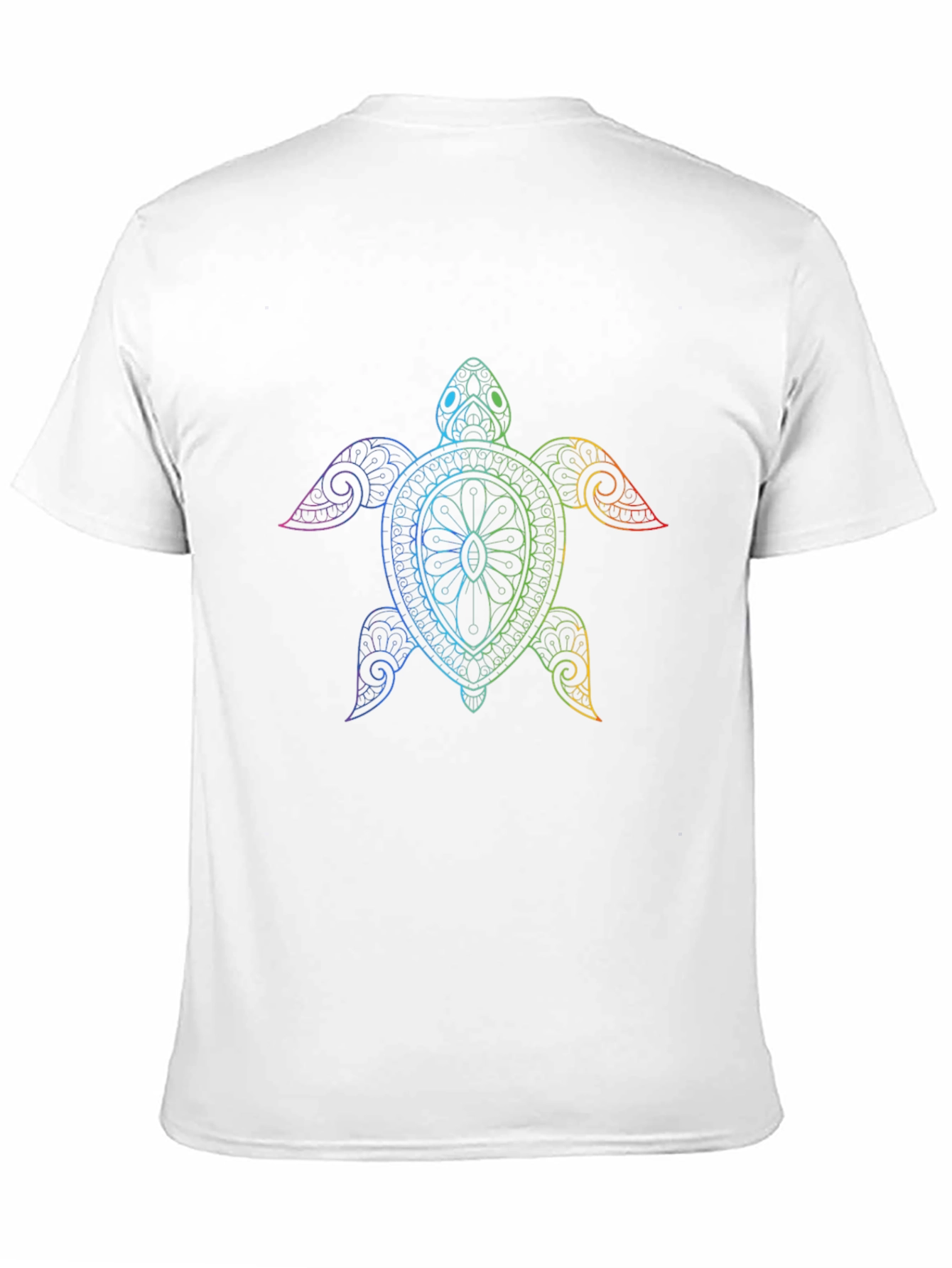 Rainbow Turtle Graphic Tee - Stylish Mens Black T-Shirt