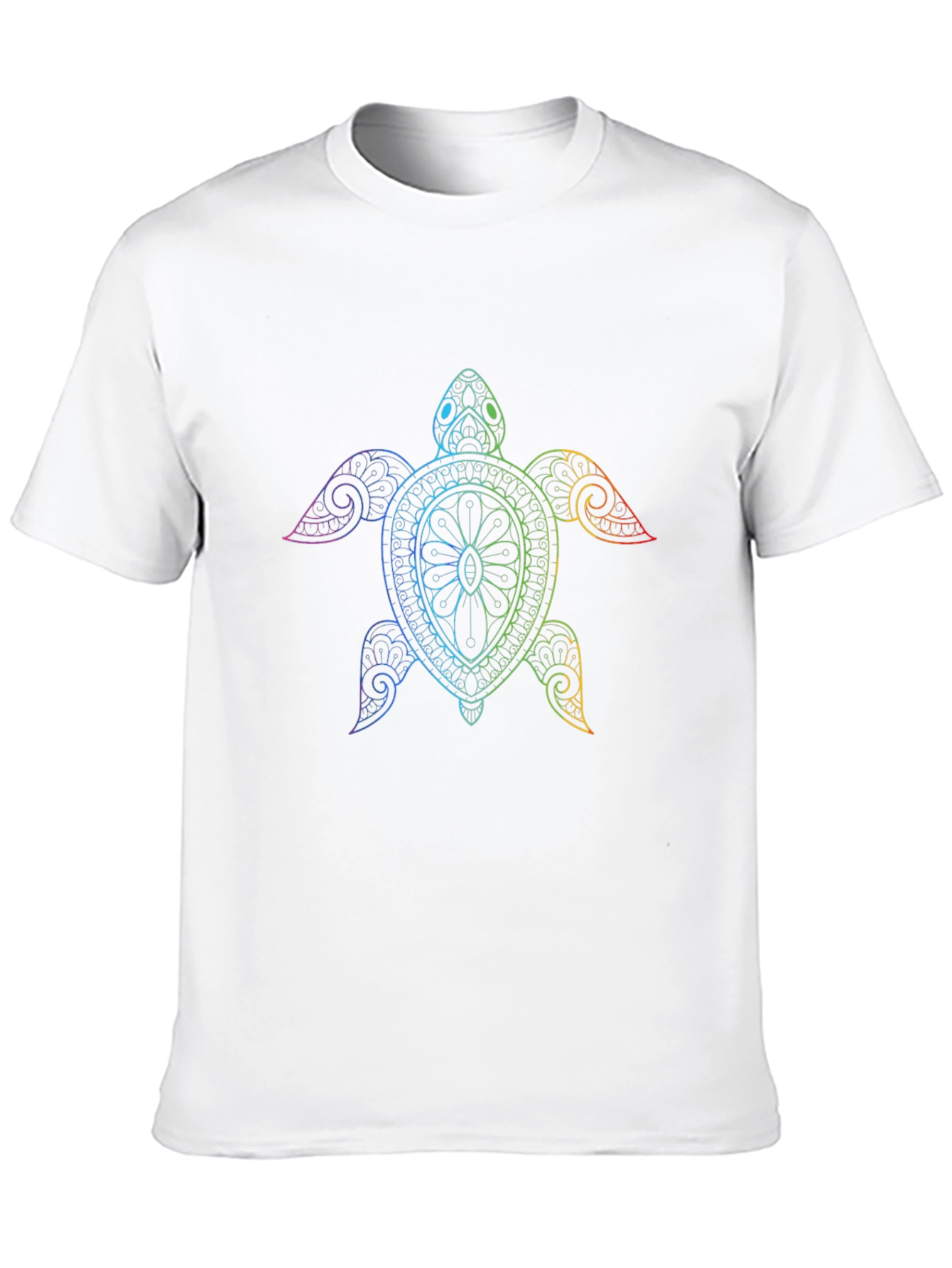 Rainbow Turtle Graphic Tee - Stylish Mens Black T-Shirt
