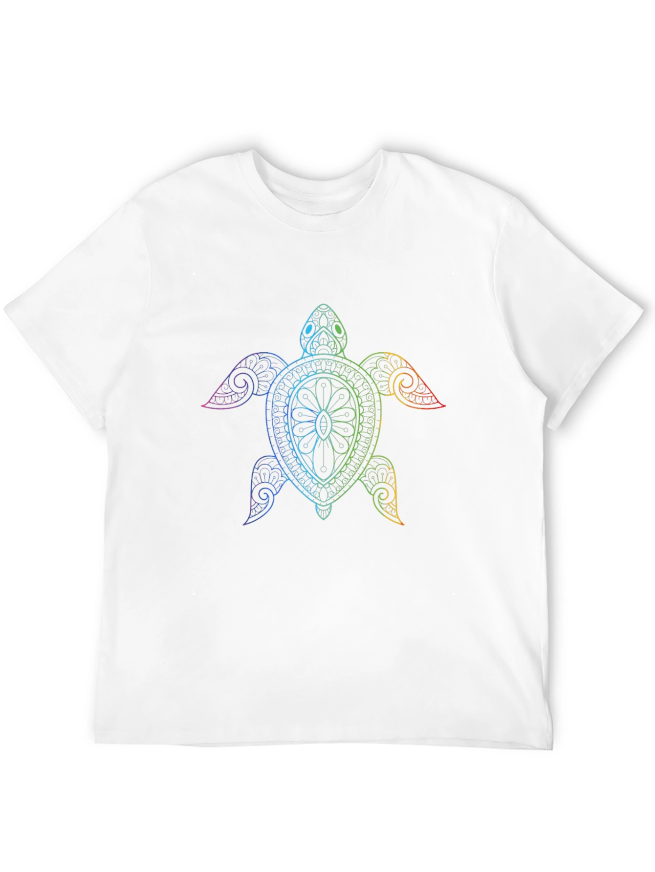 Rainbow Turtle Graphic Tee - Stylish Mens Black T-Shirt
