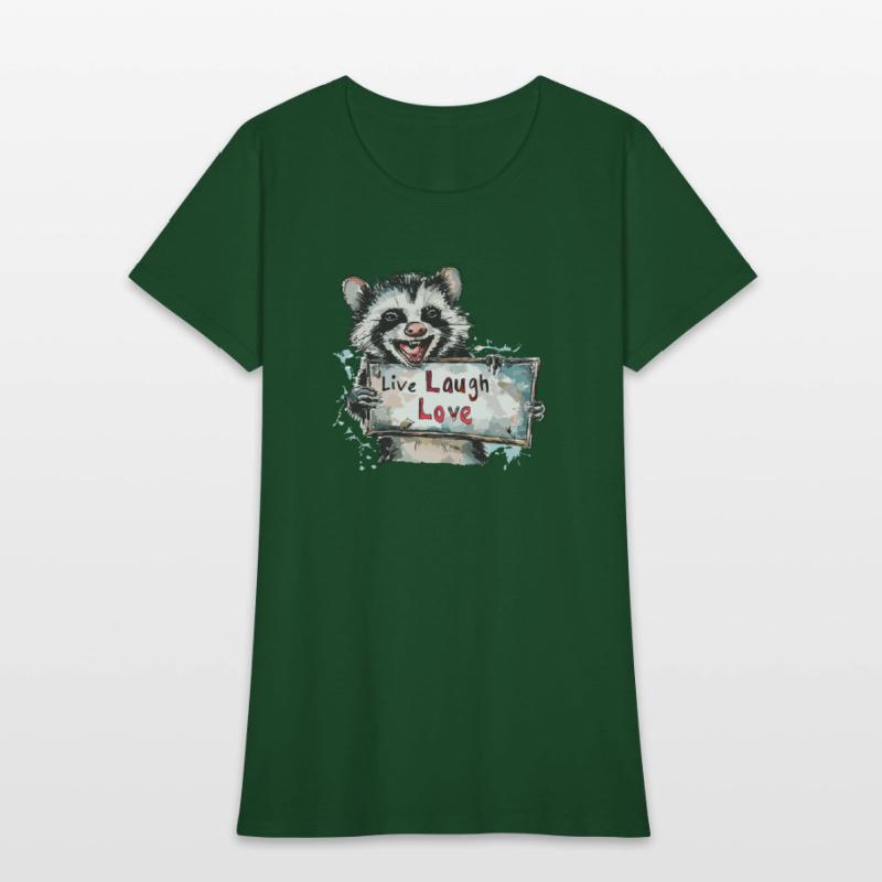 Smiling opossum holding