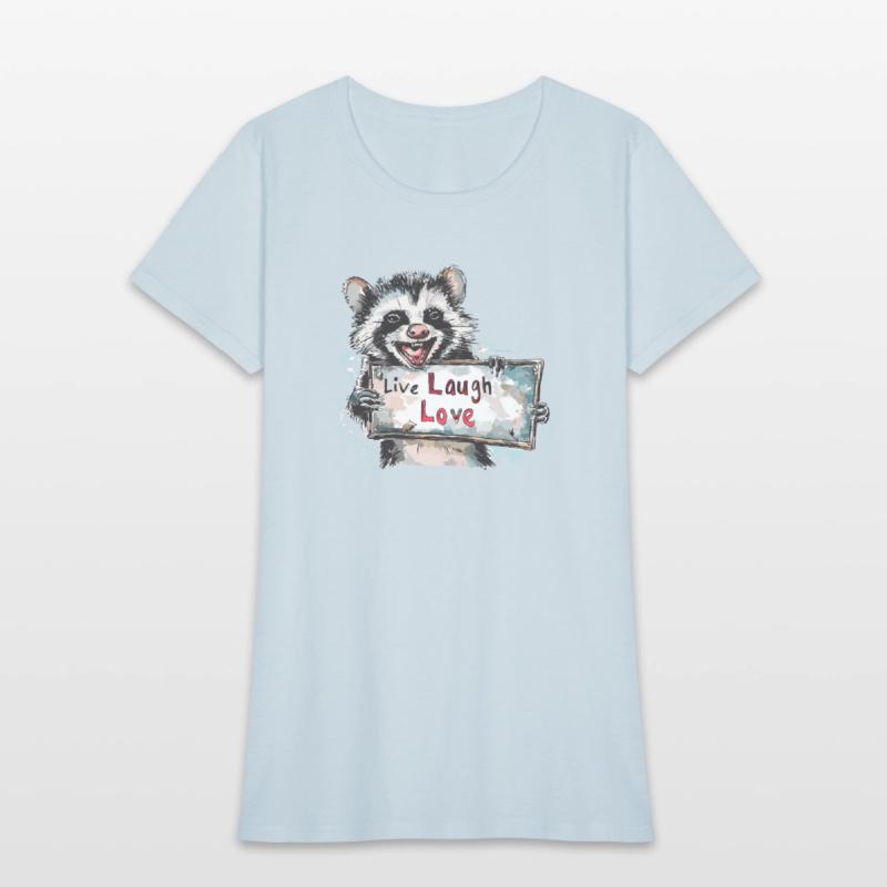 Smiling opossum holding