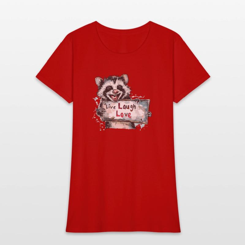 Smiling opossum holding