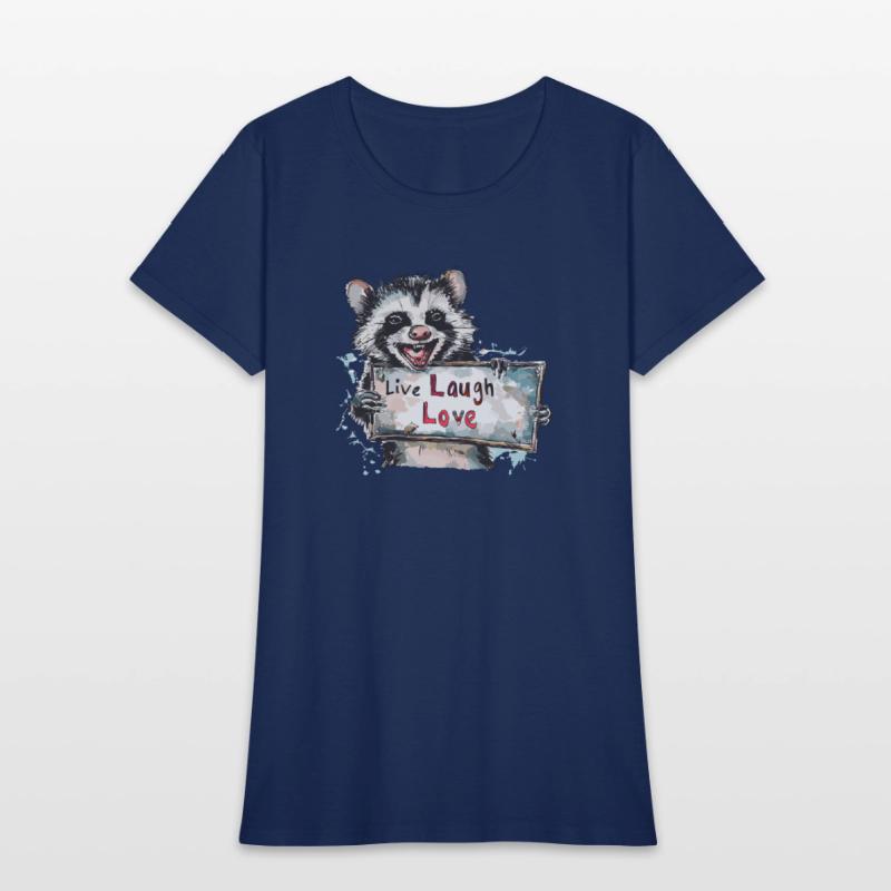 Smiling opossum holding